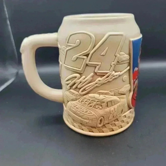 NASCAR Jeff Gordon #24 Sculptured 1997 3-D Hoffbrau Sportsteins Stein / Beer Mug - Picture 1 of 6